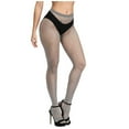 thumbnail image 1 of JDEFEG Women's Fishnets Sexy Sheer Control Top Tights Pantyhose Fashion Stockings Fishnet Stockings Elastic High Waist Thigh High Stockings Stockings Grey, 1 of 5