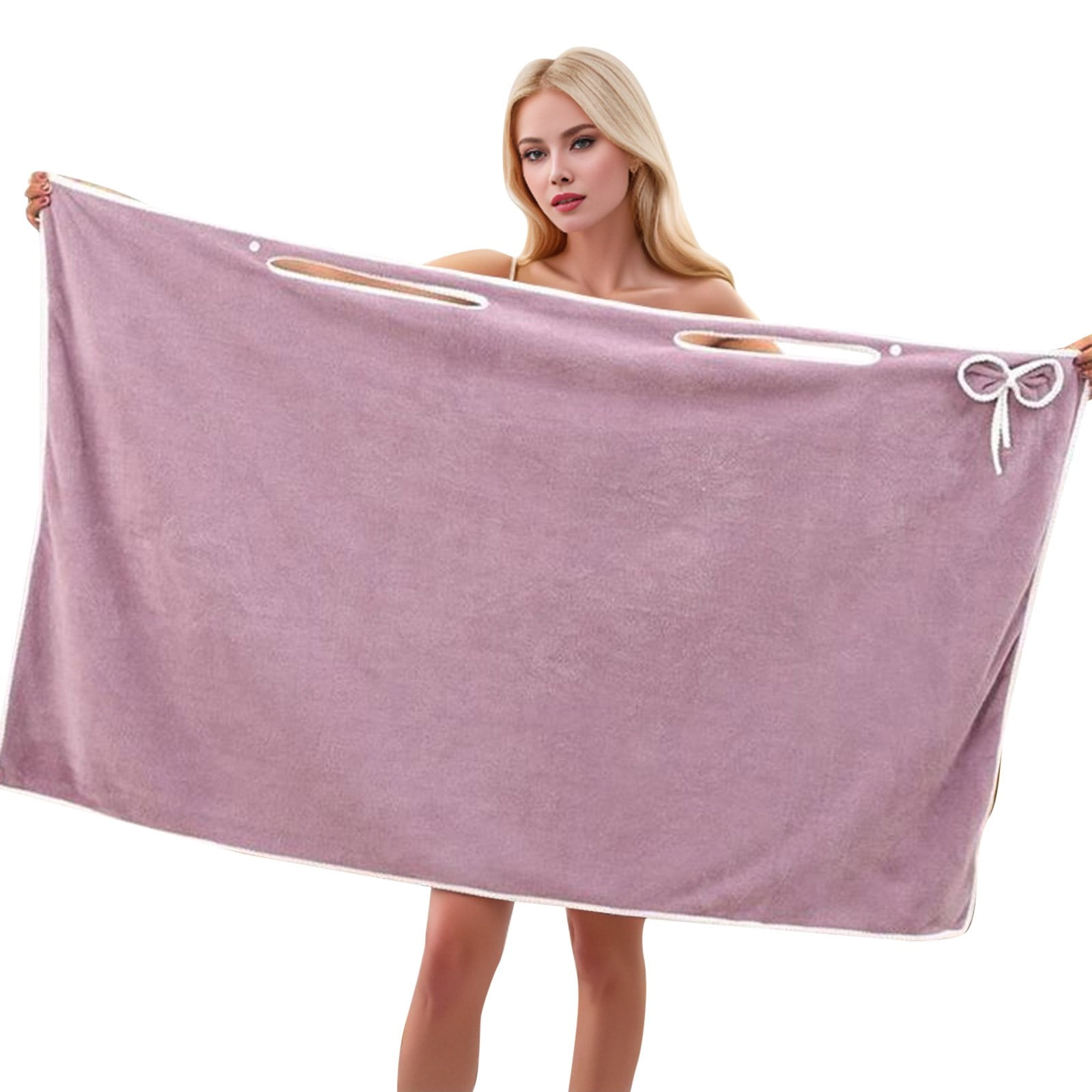 JDEFEG Women's Wearable Shower Skirt Bow Tie Water Absorption Beauty ...