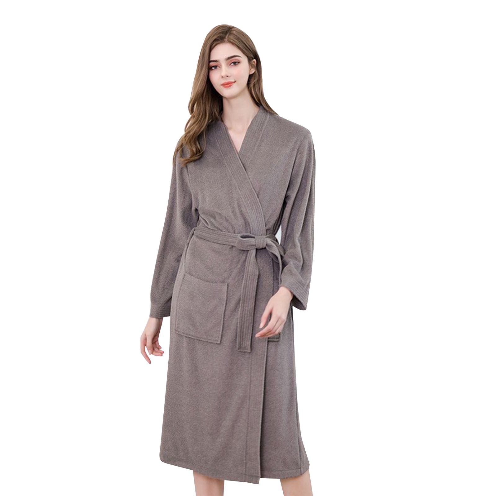 JDEFEG Womens Lightweight Robe Plus Size Womens Robe Soft Shawl Collar