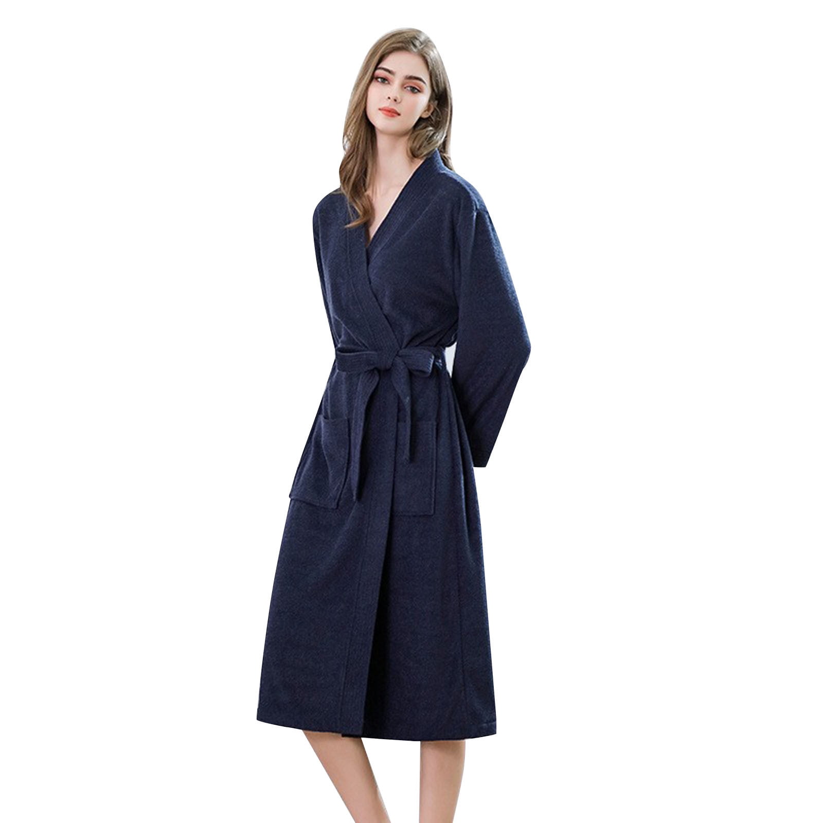 JDEFEG Womens Lightweight Robe Plus Size Womens Robe Soft Shawl Collar
