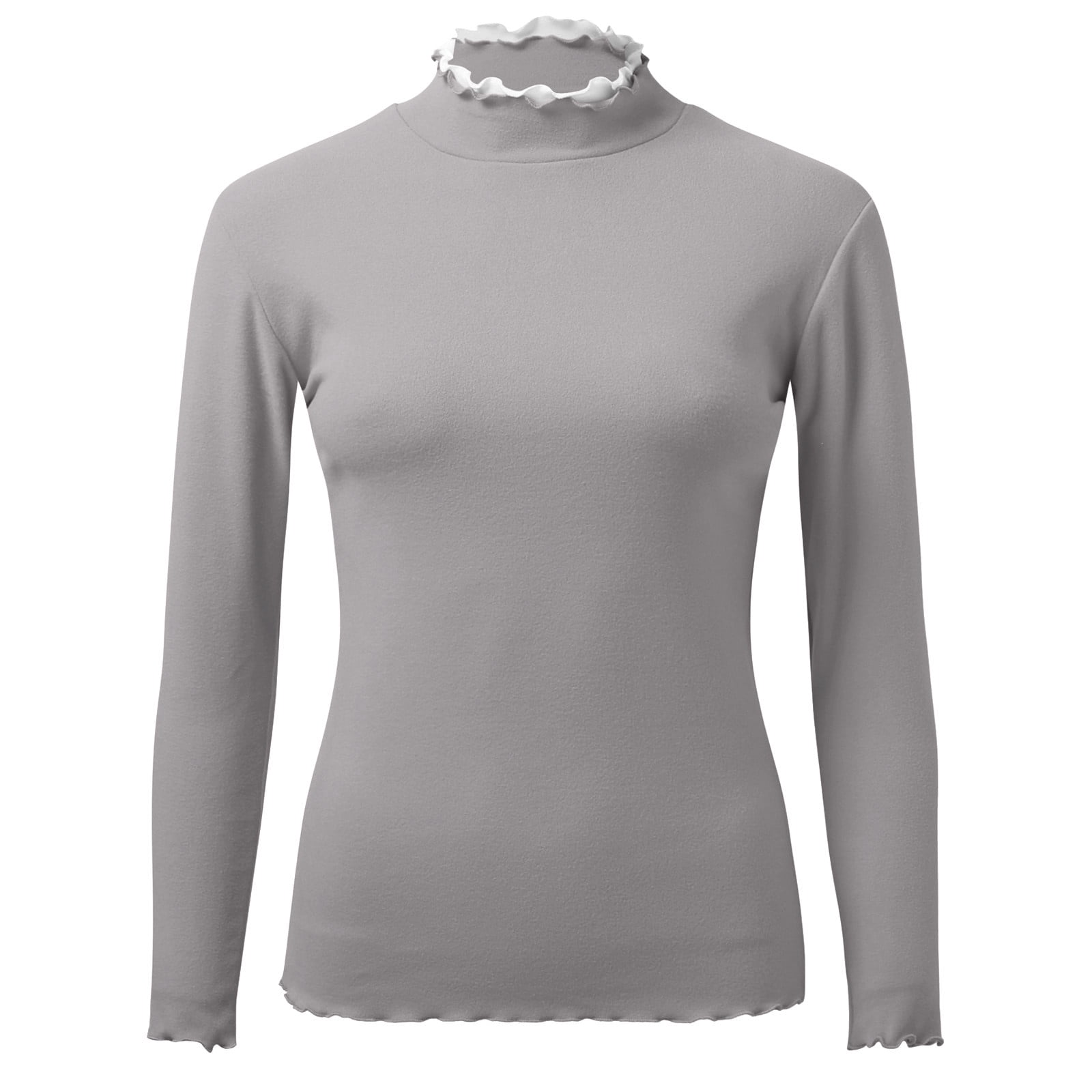 Long Sleeve Thermal Shirts for Women Crew Neck Fleece Lined Winter  Underwear Tops Women Slim Tops with Button (A, M) at  Women's  Clothing store