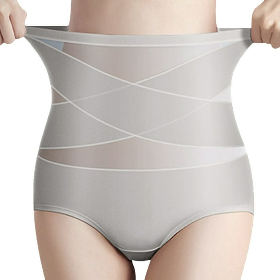JDEFEG Womens' Waist Trainer Underwear Control Tummy Waist Cincher Slim Body Shapewear Shorts for Under Dresses Seamless Boyshorts Panties Non Chafing Shorts Grey Size Xxl