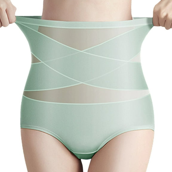 JDEFEG Womens' Waist Trainer Underwear Control Tummy Waist Cincher Slim Body Shapewear Shorts for Under Dresses Seamless Boyshorts Panties Non Chafing Shorts Mint Green Size Xl