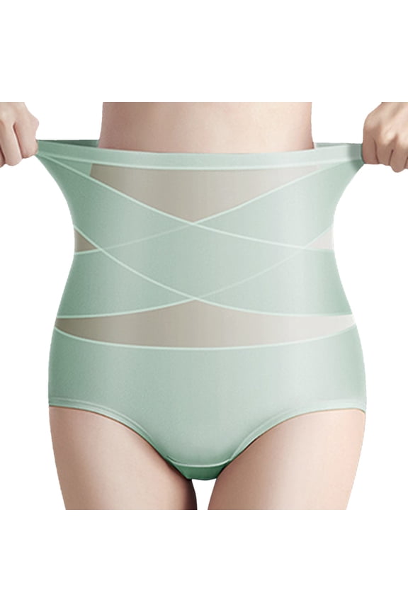 Womens' Waist Trainer Underwear Control Tummy Waist Cincher Slim Body Shapewear Shorts for Under Dresses Seamless Boyshorts Panties Non Chafing Shorts Mint Green Size Xxl