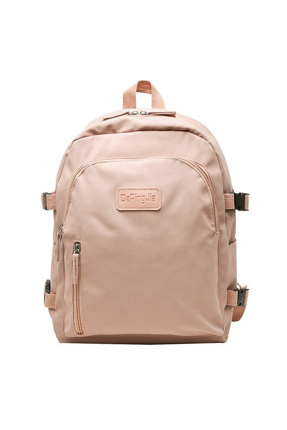 Work Backpack for Women Male and Female High Capacity Students Backpack Rucksack Leisure Campus Bag Youth Fashion Simple Solid Color School Bag Backpacks for Women with Wheels Pink One Size