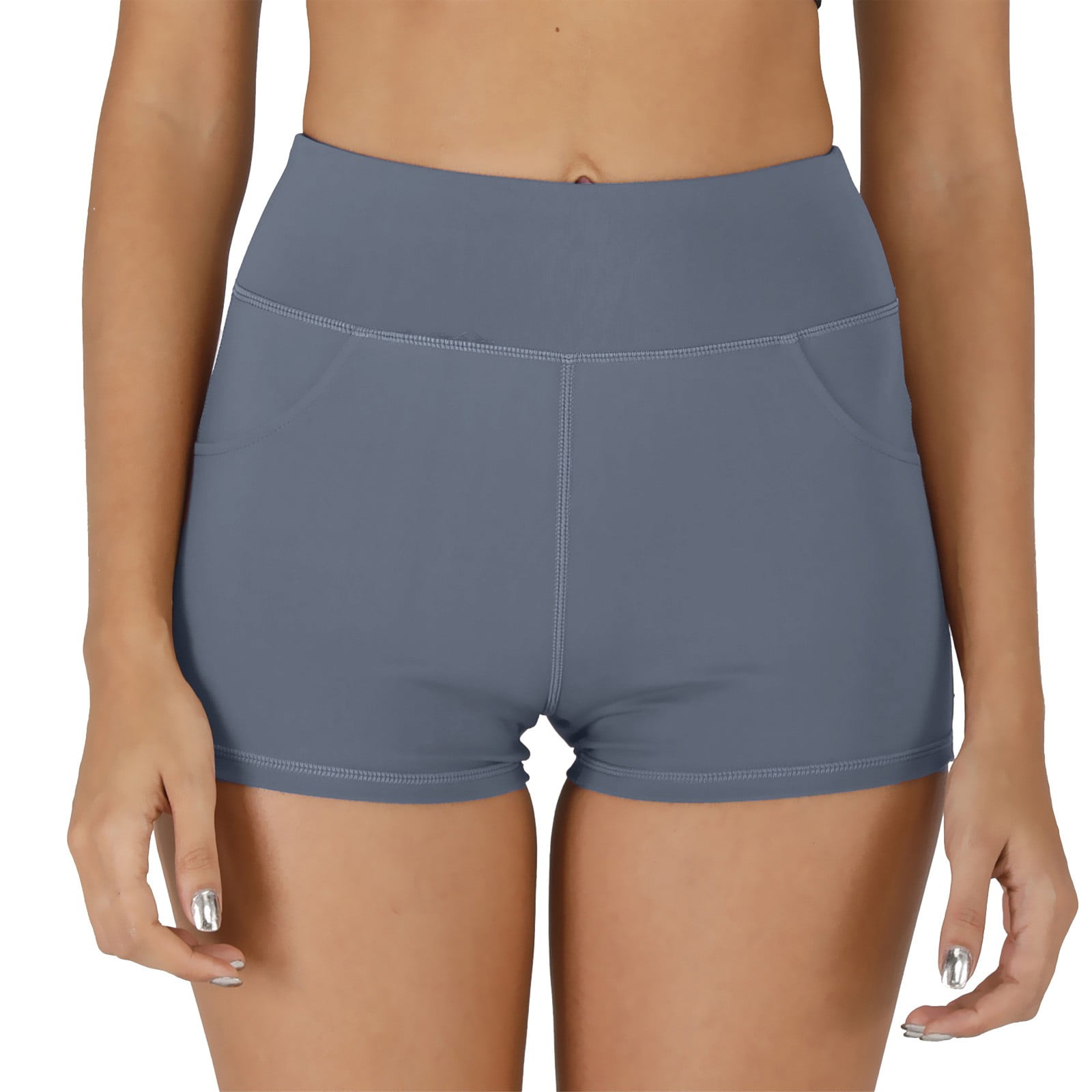 JDEFEG Yoga Kit Teen Girls Running Shorts Yoga Women's Tight Solid