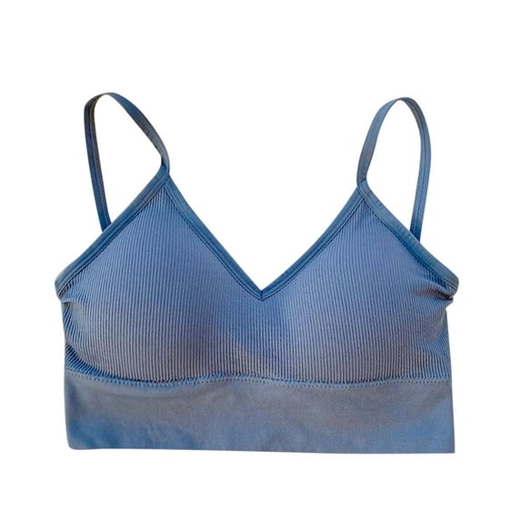 JDEFEG Yoga Strap Yoga Bra For Women Sports Bra Tops For Top Fitness Yoga Female Pad Sportswear Vest Tank Tops Sport Push Up Bralette Top Bra 32A Girls Nylon,Spandex Blue One Size