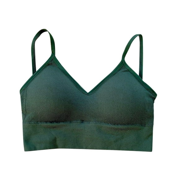 JDEFEG Yoga Strap Yoga Bra For Women Sports Bra Tops For Top Fitness Yoga Female Pad Sportswear Vest Tank Tops Sport Push Up Bralette Top Bra 32A Girls Nylon,Spandex Green One Size