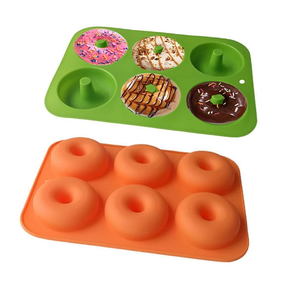 JDH 2PCS circle Donut Silicone Mold DIY Food Grade Oven Baking Craft Mold for Home Chocolate Cake Making