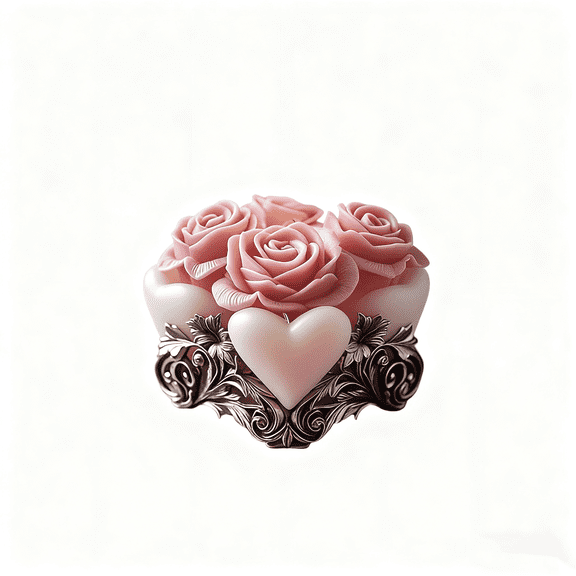 JDH Rose Love Candle Silicone Mold Rose candle souvenir silicone mold Handmade Valentine's Day Mother's Day Flower Bouquet Soap Gypsum Resin Molds Wedding Decor Crafts Gifts