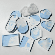 JDH silicone 3 Pack Resin Tray Molds, Oval Coaster Epoxy Resin Casting Mould DIY Tray Dishes for Craft Storage Office Home Decoration Big