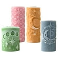 thumbnail image 1 of JDH silicone 3PCS Silicone Mold Stars Moon Relief Cylinder Candle Silicone Mold, Stars Moon Pillar Silicone Mold Making Scented Candle Plaster Ornaments Epoxy Resin Casting, DIY Crafts, 1 of 8