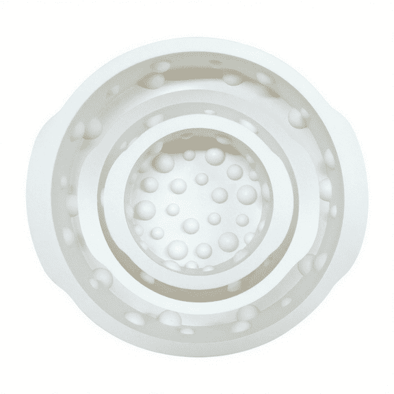 JDH silicone Circular cheese silicone mold, mousse cake cheese mold, food grade baking mold are easy to use and clean (8 inches, white)