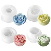 JDH silicone Rose Aromatherapy Candle Silicone Mold Flower Handmade Soap Aromatherapy Making DIY Dropping Gypsum