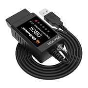 JDIAG FORScan OBD2 USB Adapter for Windows, Car Diagnostic Coding Tool OBDII Auto Scanner with MS-CAN/HS-CAN Switch for Ford Lincoln Mazda Mercury Series Vehicles