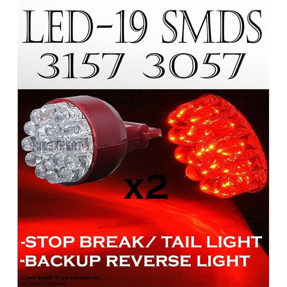 JDM 3156, 3157 19 LED SMD Super Red Front Rear Turn Singal Light Fast Shipping