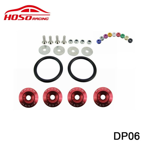 JDM Car Enclosure Buckle Front and Rear Bars Reinforcement Washer Enclosure Screw Car Modification Fittings Aluminum Alloy Gasket