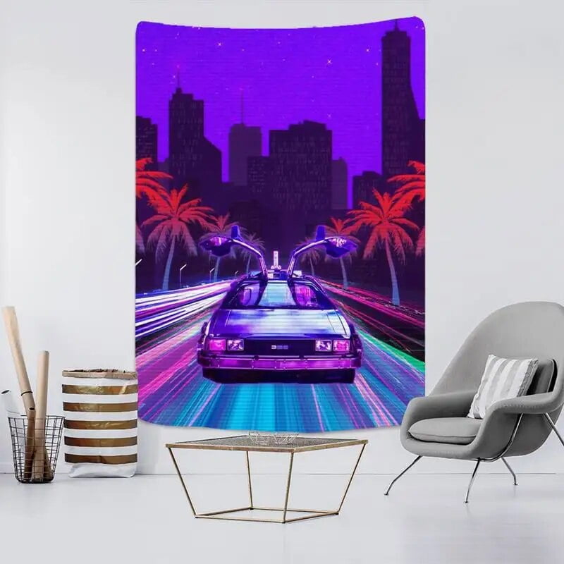 JDM Car Racing Japan Game Racer Neon Night Sport Sunset Tapestry Wall ...