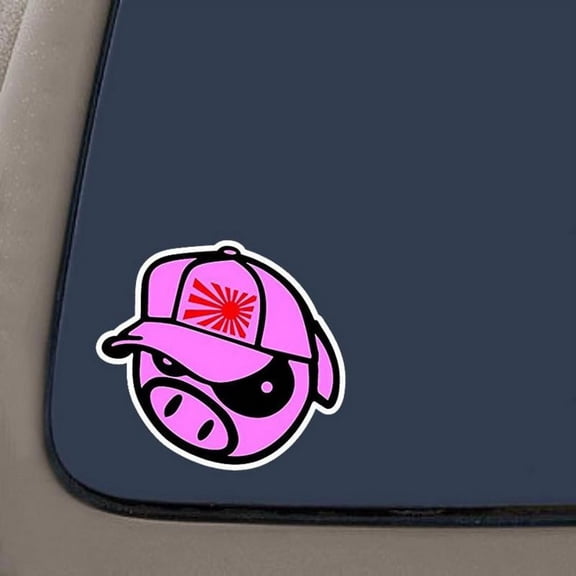 JDM Drift Pig Decal Sticker | 5.5-Inches Wide | Car Truck Van SUV Laptop Macbook Wall Decals