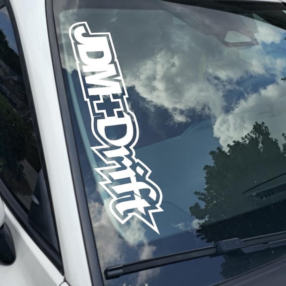 JDM + Drift Vinyl Decal Sticker Bumper Window UV & Water Resistance Banner 21" perfect fit for windshield Low life