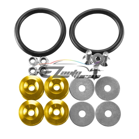 JDM Gold Bumper Quick Release Fasteners For Car Bumpers Trunk Fender Hatch Lids Kit