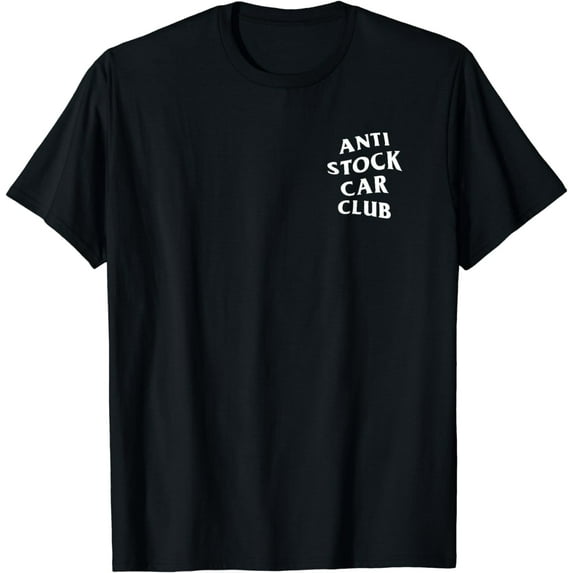 JDM Goods Anti Stock Car Club White Logo T-Shirt