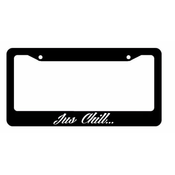 JDM Jus Chill / Kick It Race Drift Low Turbo Black License Plate Frame USA2 OG