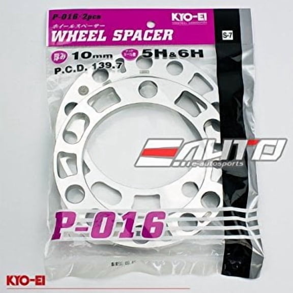 JDM Kics Kyo-ei 2pc 10mm Spacer Rim Wheel Spacer Adapter Bolt Pattern for 5x139.7 6x139.7 PCD 139.7 SUV Pickup Pick up Truck Only