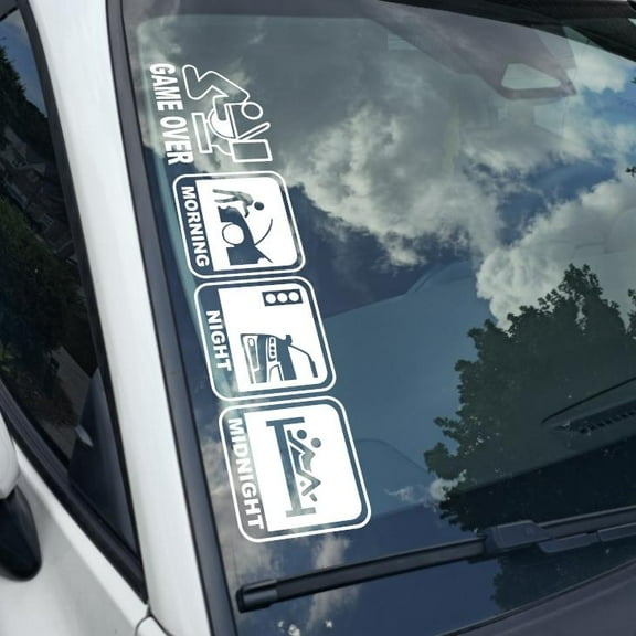 JDM Lifestyle day noon night Vinyl Decal Sticker Bumper Window UV & Water Resistance Banner 21" perfect fit for windshield Low life