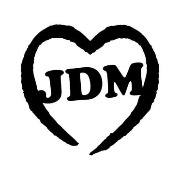JDM Love Sticker Decal Die Cut - Self Adhesive Vinyl - Weatherproof - Made in USA - Many Color and Sizes - japanese domestic market heart <3