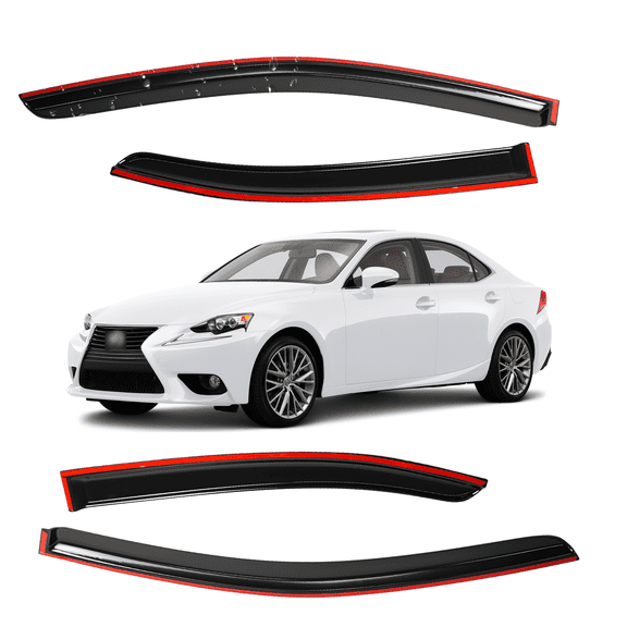JDM Mugen Style Window Visor For Toyota Prius 2016-2022 Hatchback Rain Guard US