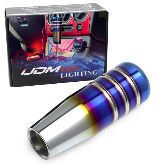 JDM Neo Chrome Manual or Automatic Shift Knob, Universal Fit, For Chevrolet Honda Acura Mazda Mitsubishi Nissan Infiniti Lexus Toyota Scion, etc