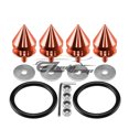 thumbnail image 1 of JDM Orange Spike Bumper Quick Release Fasteners For Car Bumpers Trunk Fender Hatch Lids Kit, 1 of 1