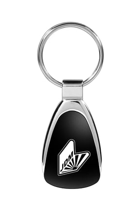 JDM Rising Sun Wakaba Leaf Black Tear Drop Key Chain