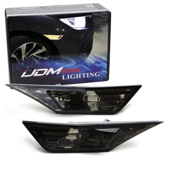 JDM Smoked Lens Amber LED Bulb Front Side Marker Light Kit For 2016-21 Honda Civic Sedan/Coupe/Hatchback, Replace OEM Amber Sidemarker Lamps