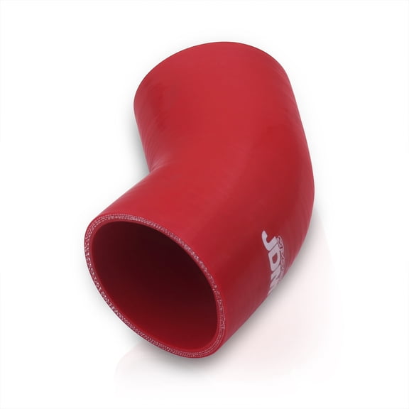 JDM Sport Universal for Forced Induction Cars 2.5" Inch 45 Degree Elbow Bend Angle Silicone Coupler Hose Tube (Red) - Turbo Intercooler Pipe Piping Intake Upgrade