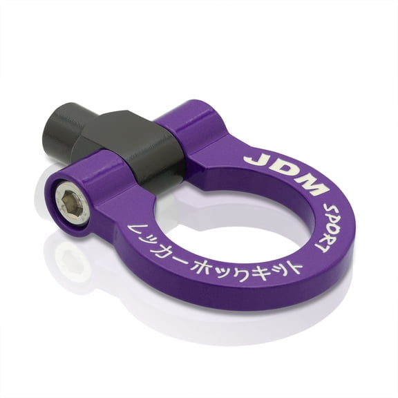 JDM Sport Universal for Car 2" Heavy Duty Mild Steel Track Front/Rear Trailer Tow Hook Ring (Purple)