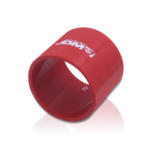 JDM Sport Universal for Forced Induction Cars 3" Inch Straight Silicone Coupler Hose Tube (Red) - Turbo Intercooler Pipe Piping Intake Upgrade
