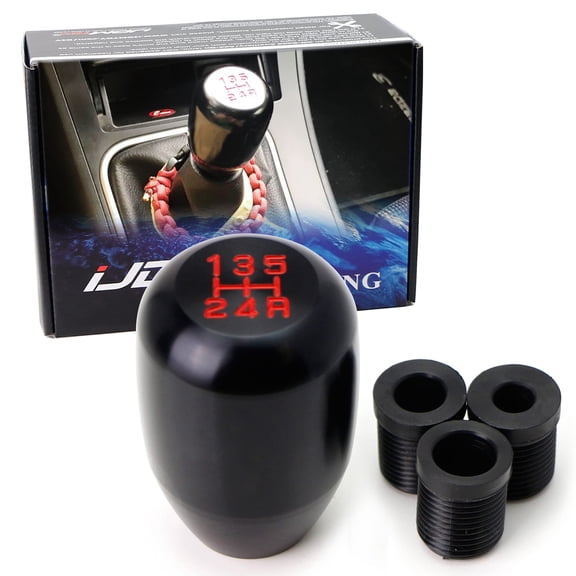 JDM Style 5-Speed Manual Shift Knob For Acura Honda Toyota Lexus Scion Mazda Mitsubishi Nissan Infiniti, etc (Black)