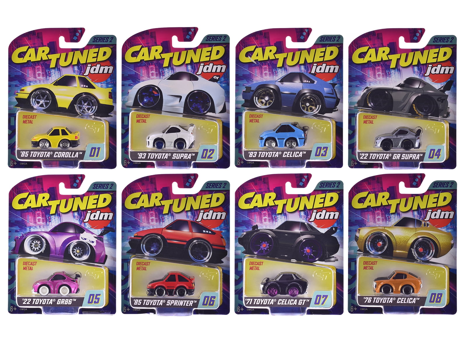 CAR TUNED HOBBY SERIES 2 ミニカー8台セット JDM Tuners Series 2 Set of 8 Pieces Diecast Model Cars by CarTuned