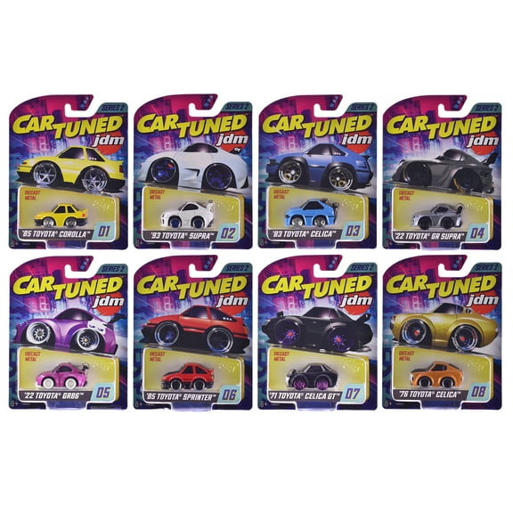 JDM Tuners Series 2 Set of 8 Pieces Diecast Model Cars by CarTuned