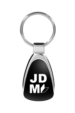 JDM in Square Black Tear Drop Key Chain