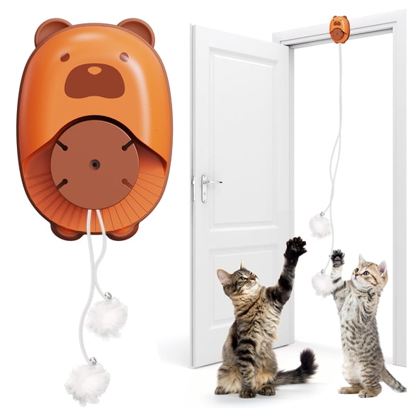 JDMEOPD Interactive Cat Toys for Indoor Cats,Automatic Hanging Electric Cat Teaser Irregular Jumping,USB Rechargeable Durable Safe Hanging Toy for Bored Multi Cats Households