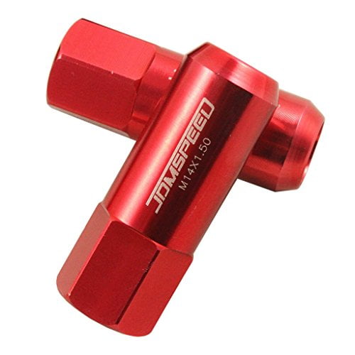 JDMSPEED New Red 20PCS M14X1.5 60MM Extended Forged Aluminum Tuner ...