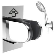 JDO Strong Adhesive Shower Head Holder, Adjustable Wall Mounted Handheld Shower Head Holder, Chrome Finish