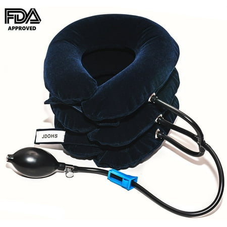 JDOHS Adjustable Cervical Traction Device, Inflatable for Neck Pain and Tension Relief