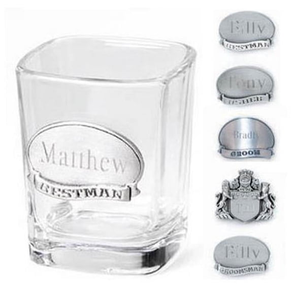 JDS Marketing and Sales BL221Usher Shot Glass with Usher Pewter Emblem