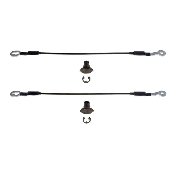 JDTvisor 2 Rear Tailgate Cables Straps w/Bolt Metal 1/4"-Diameter of Wire When Applicable,License Plate Brackets Do Not Come with Mounting Hardware Unless Otherwise Stated for Sonoma for S10