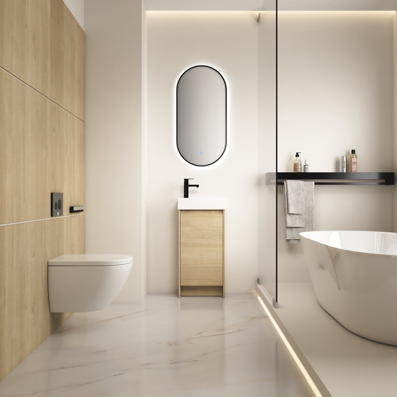 Beautiful view of Soft Closing Bath And Aluminum Doors