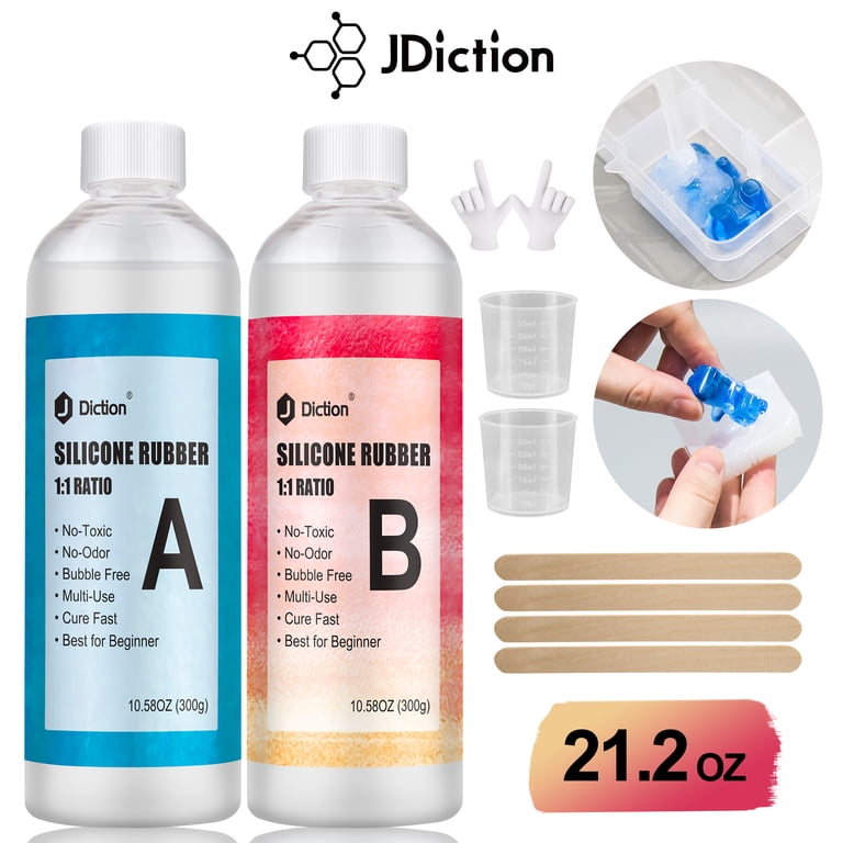 JDiction DIY Silicone Rubber Mold Making Kit 21.2oz for Homemade Soap,  Candle, Epoxy, Clay Crafts & Resin Casting - Walmart.com